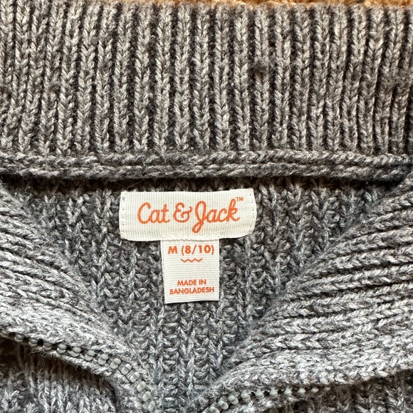 Boys Cat & Jack Gray Sweater; Size M (8/10) - Picture 3 of 5
